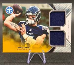 Topps Will Levis NFL Material Dual Relic Card 05/50 Titans Football Card Titans